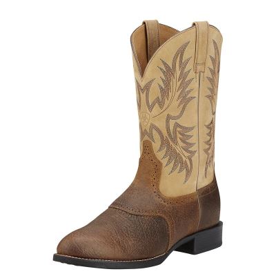 Ariat Heritage Stockman Kahverengi / Bej Rengi Western Csizma Erkek (29972-986)